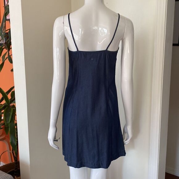G Star Raw Dark Denim Mini Wrap Dress Size XS - Picture 6 of 11